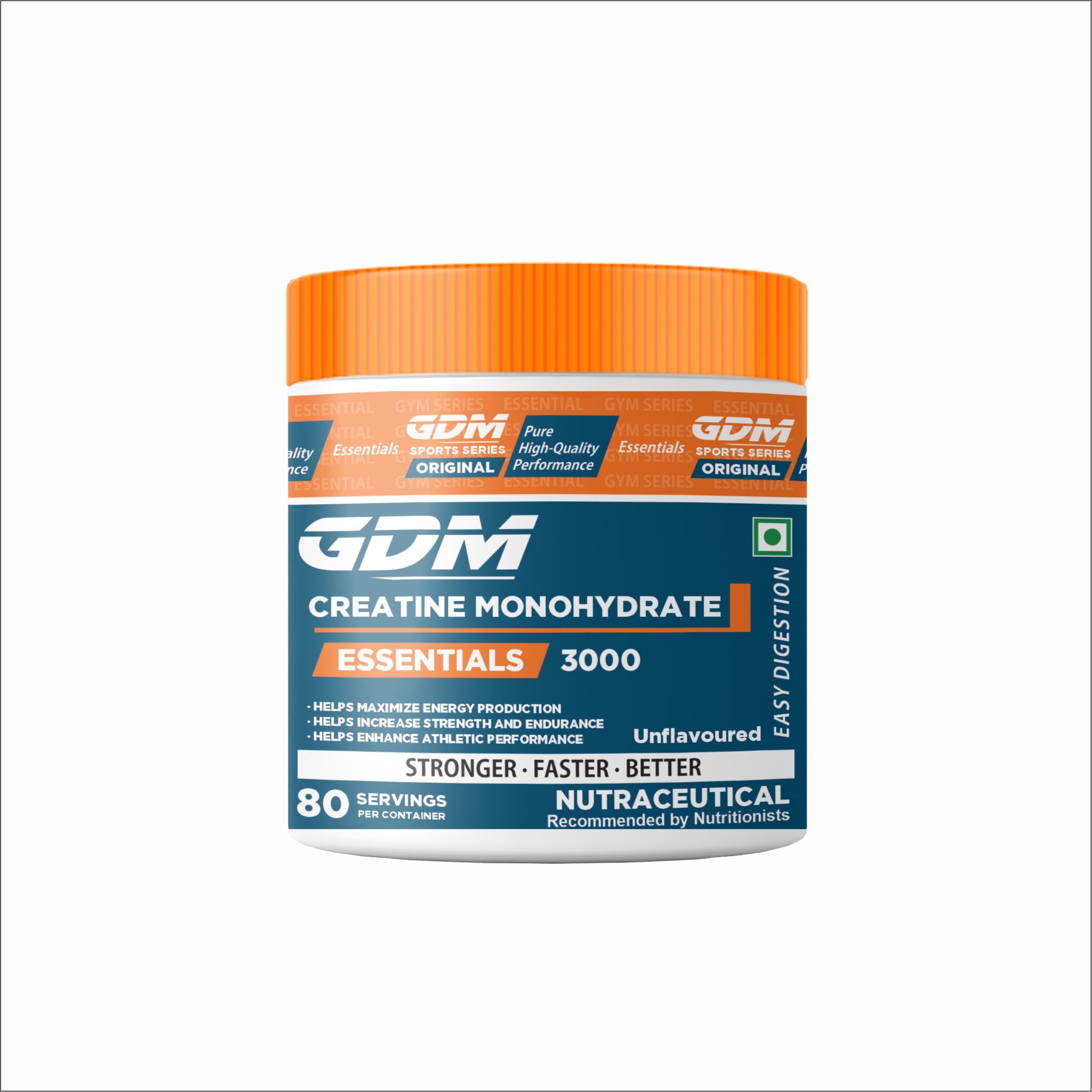 100% PURE CREATINE MONOHYDRATE POWDER – UNFLAVOURED